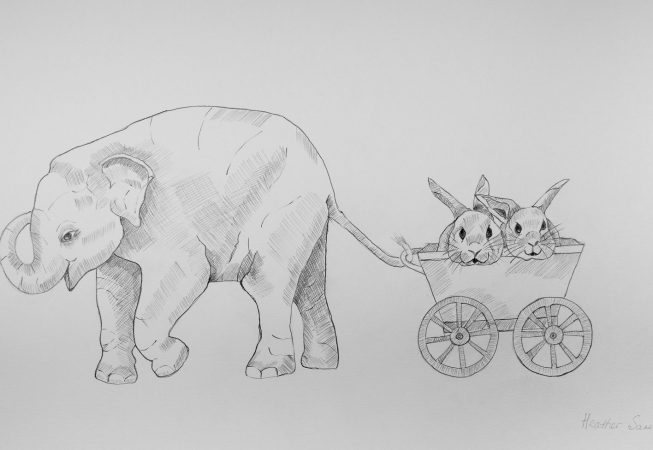 We are so lucky to have Elephant as our friend. 41cmx29cm  Pencil on paper